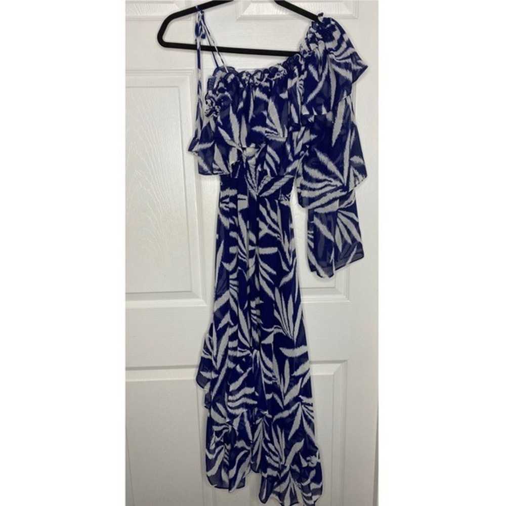 Misa Midi Maxi One Shoulder Print Dress - image 2