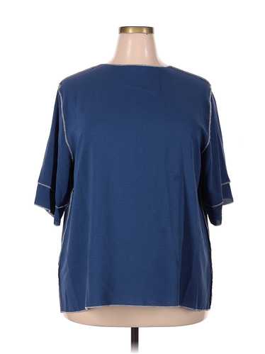 Shein Women Blue Short Sleeve Blouse 2X Plus