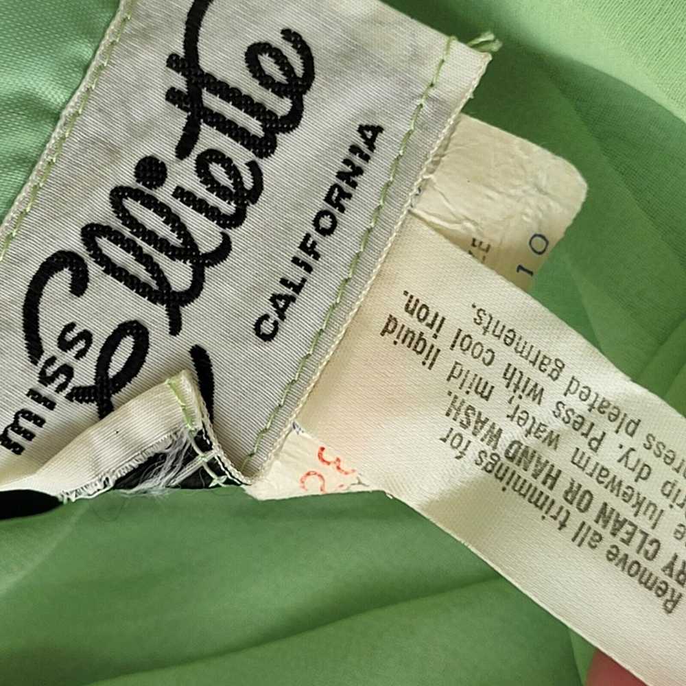 Vintage 60s Miss Elliette California Mint Green C… - image 11