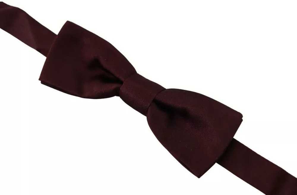 Dolce & Gabbana Bordeaux Silk Adjustable Neck Men… - image 5