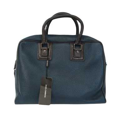 Dolce & Gabbana Navy Leather Briefcase Bag (Pre-O… - image 1