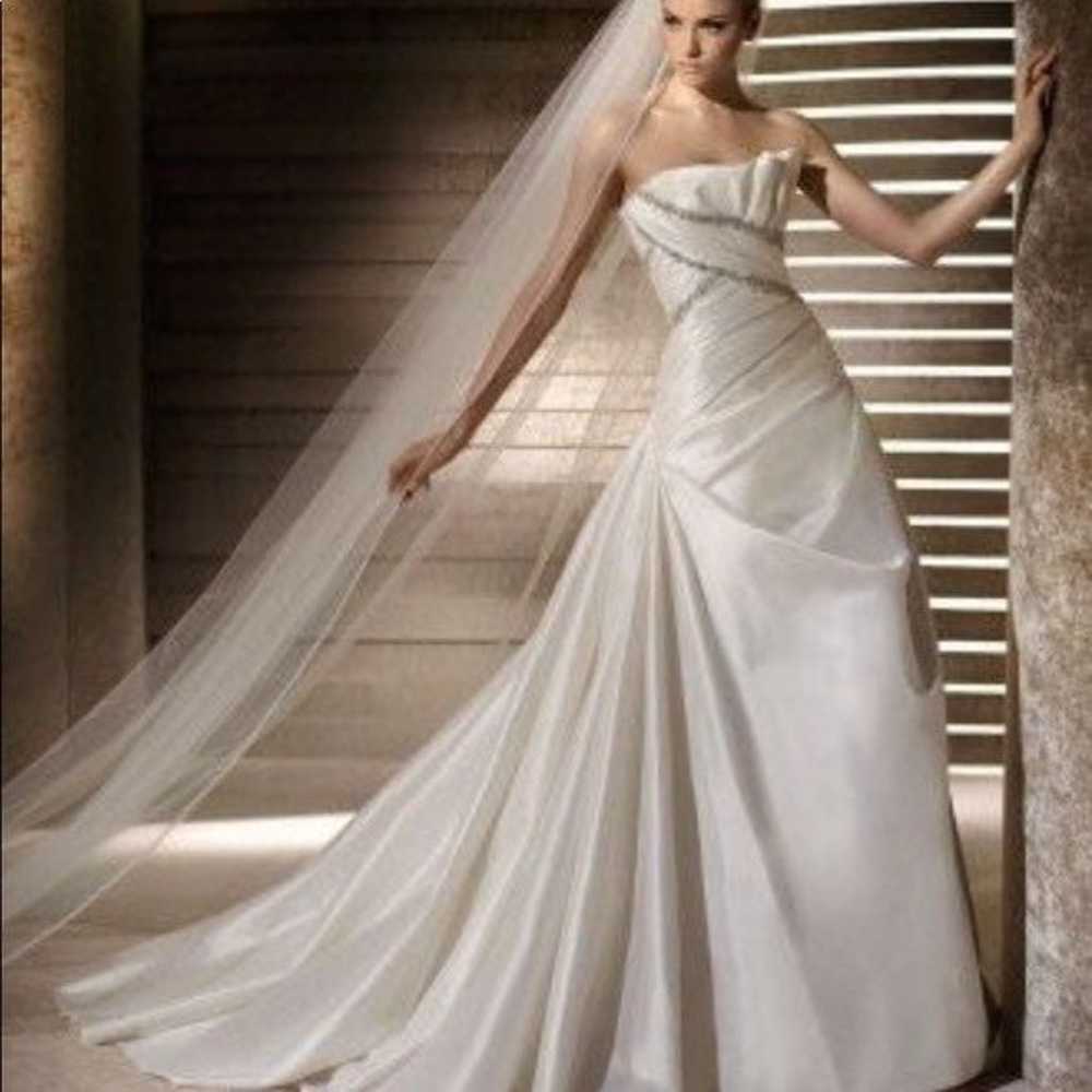 St. Patrick Satin Taffeta Wedding Gown - image 1