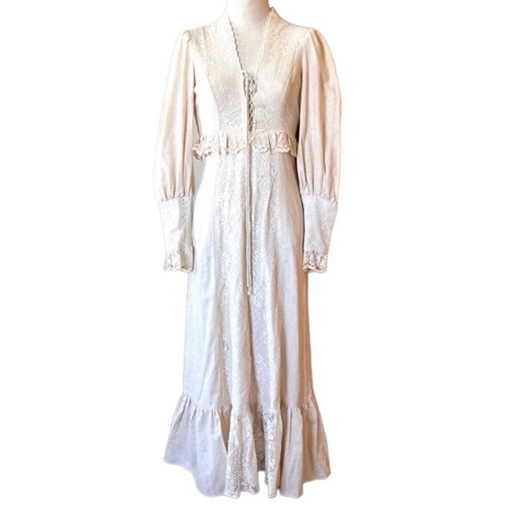 Gunne Sax by Jessica Black Label Vintage 9 Cream … - image 1