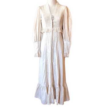 Gunne Sax by Jessica Black Label Vintage 9 Cream … - image 1