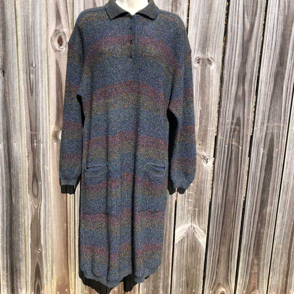 Missoni Vintage 46 10 Wool Mohair Striped Dress L… - image 3