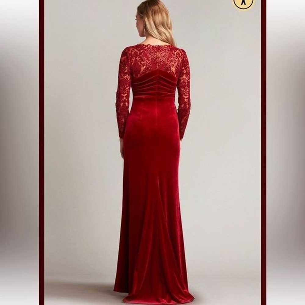 Tadashi Shoji Sequined Velvet & Lace Column Gown … - image 2