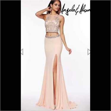 Peach prom dress