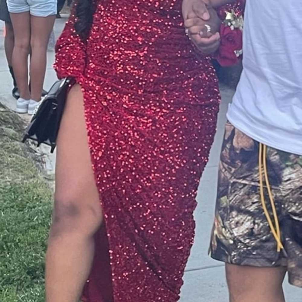 red prom dress - image 2