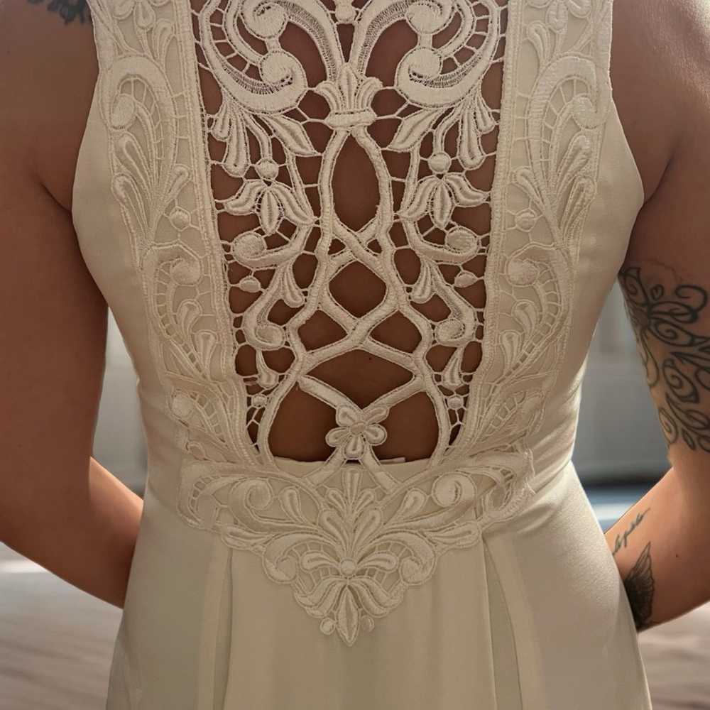 Jessica McClintock Ivory Wedding Dress - image 6