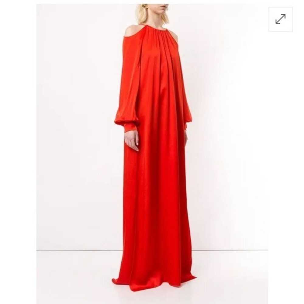 Rosetta Getty red cold shoulder gown - image 3