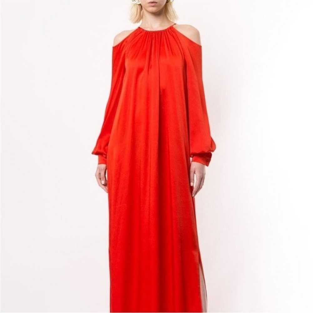 Rosetta Getty red cold shoulder gown - image 5