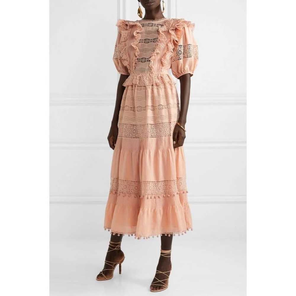 ULLA JOHNSON Dress Pink Crochet Broderie Anglaise… - image 2