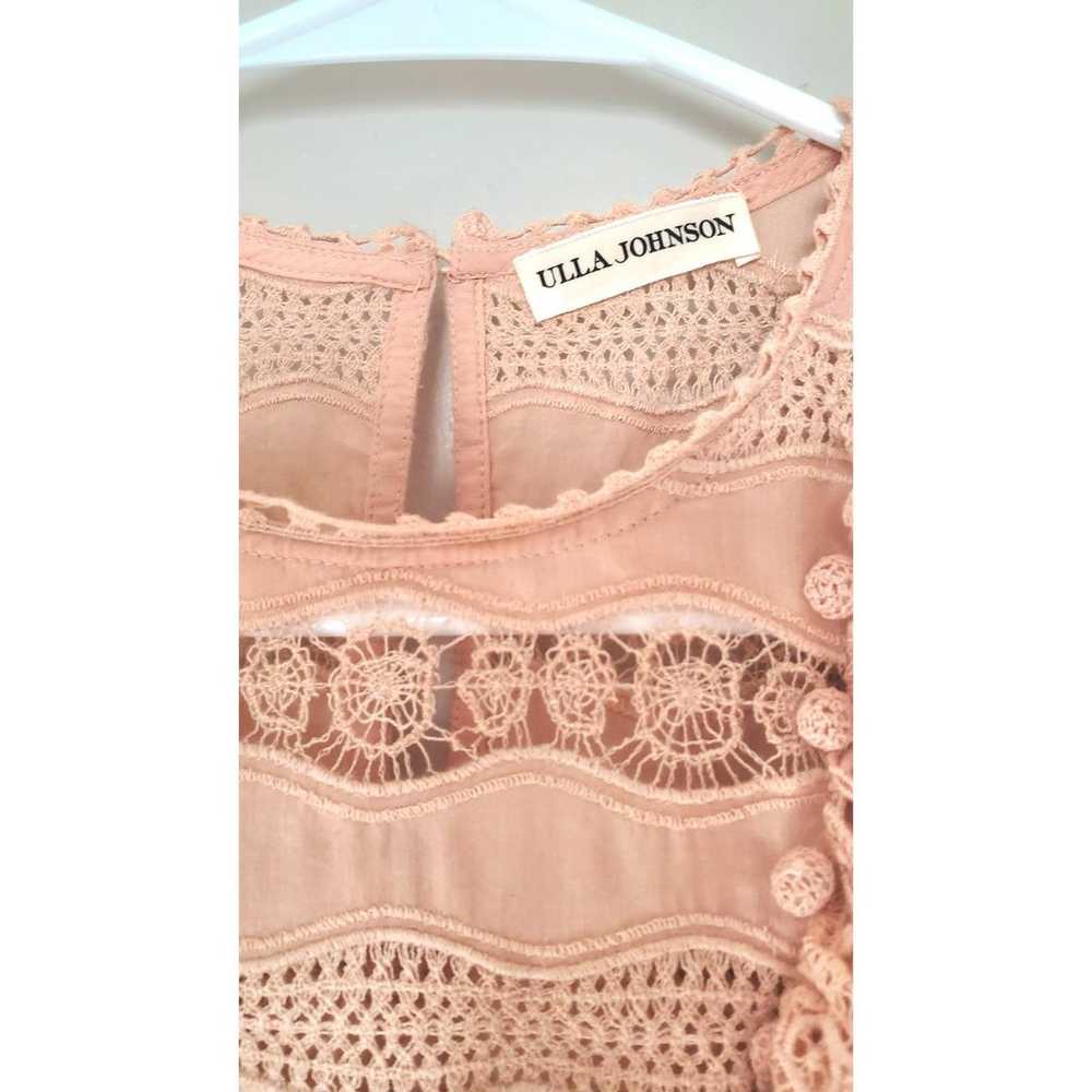 ULLA JOHNSON Dress Pink Crochet Broderie Anglaise… - image 8