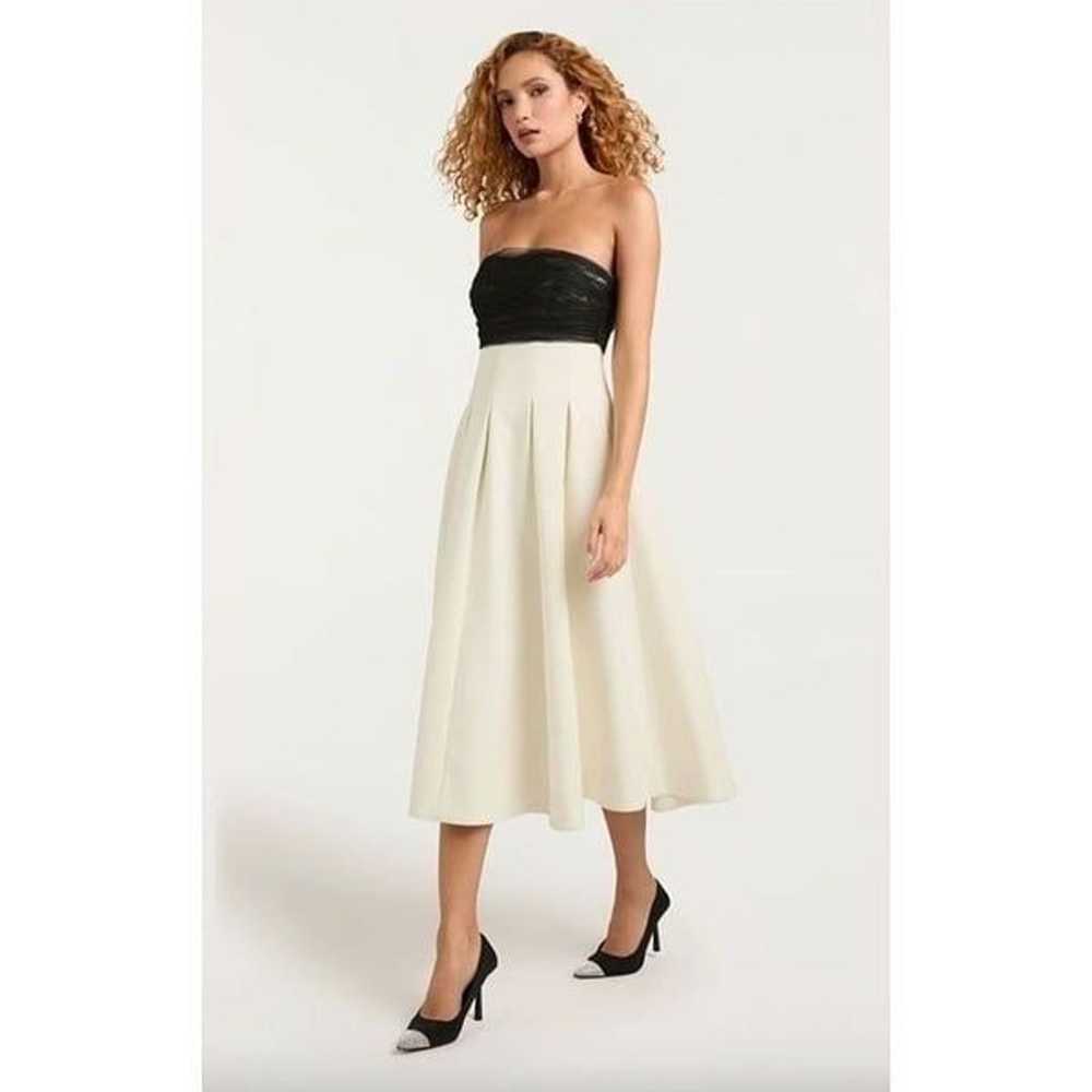 Cinq a Sept Odessa Strapless Tulle Midi Cocktail … - image 2