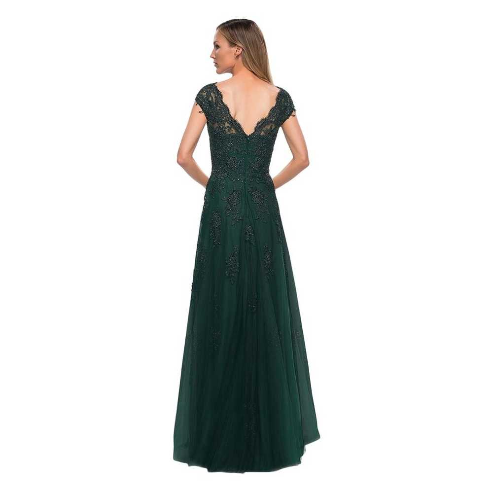 LA FEMME 26942 Lace Evening Gown with Cap Sleeves… - image 2