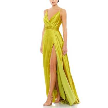 Mac Duggal 12443 V-Neck High Slit Satin Gown, 8 - image 1