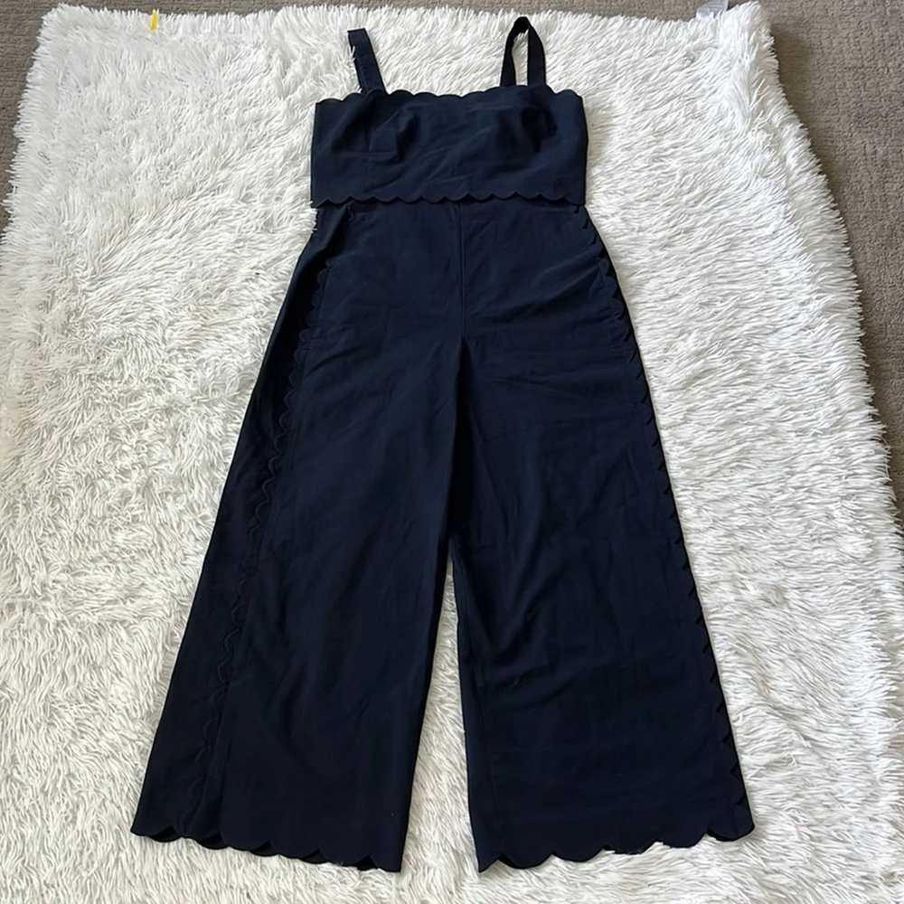 Rebecca Taylor Sleeveless Scallop Jumpsuit in Nav… - image 2