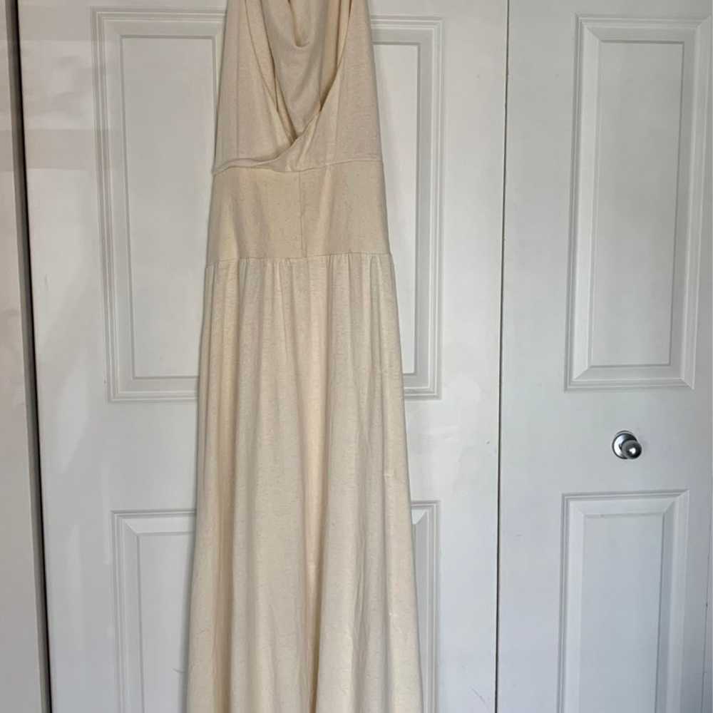 Boho sleeveless halter wedding dress organic hemp… - image 9