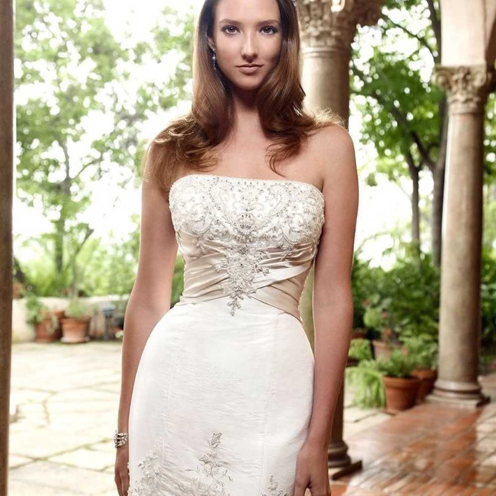 Casablanca Bridal Wedding Dress Size 10 - image 3