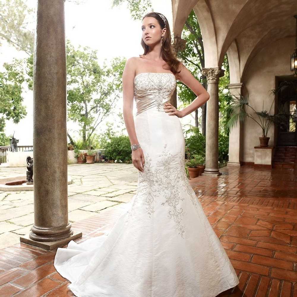 Casablanca Bridal Wedding Dress Size 10 - image 5