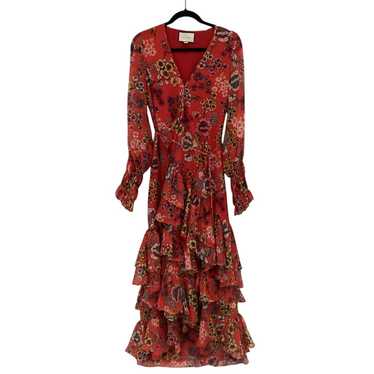 Alexis Solace Ruffled Trimmed Floral Maxi Wrap Dre