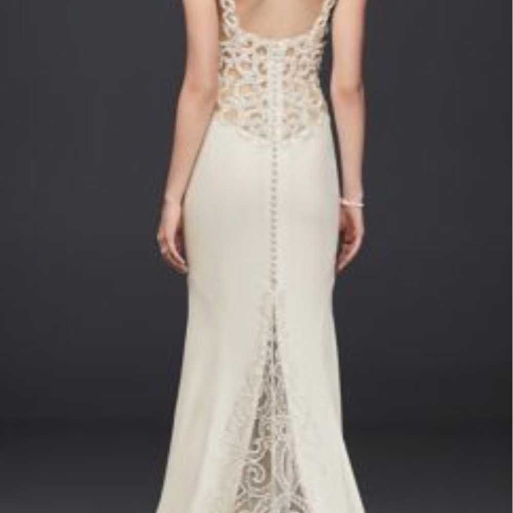 Size 12 Galina Signature Ivory Wedding dress. - image 3