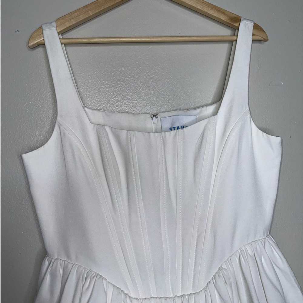 Staud Landscape Corset Mini Dress White Size 12 B… - image 5