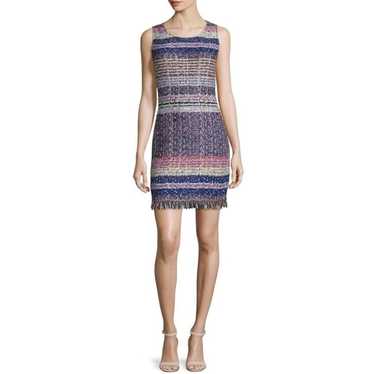 St. John Ellah Sleeveless Knit Sheath Fringe Dres… - image 1