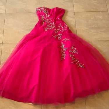 Strapless sequined ballgown