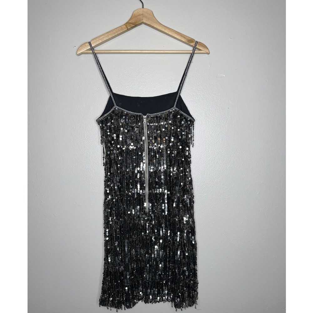 Alice + Olivia Chicago Sequin Fringe Mini Dress G… - image 9