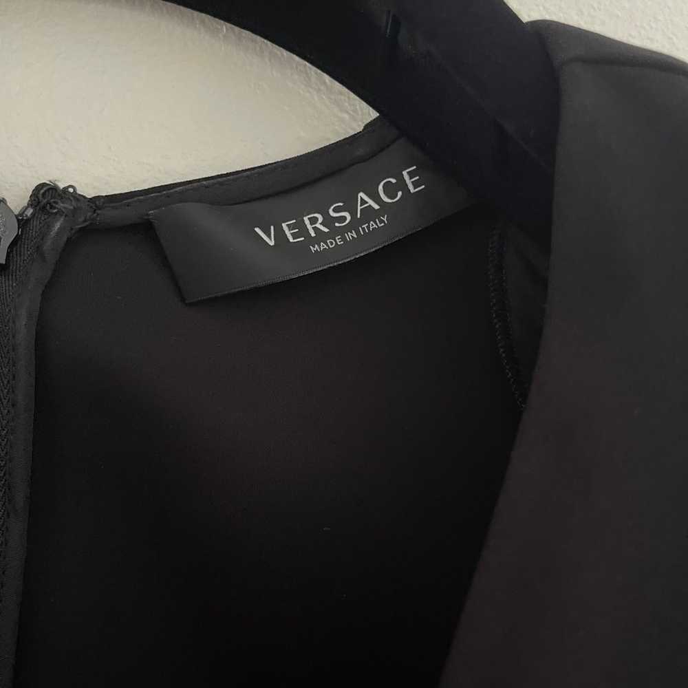 Versace Flared O-Ring Mini Dress - image 5