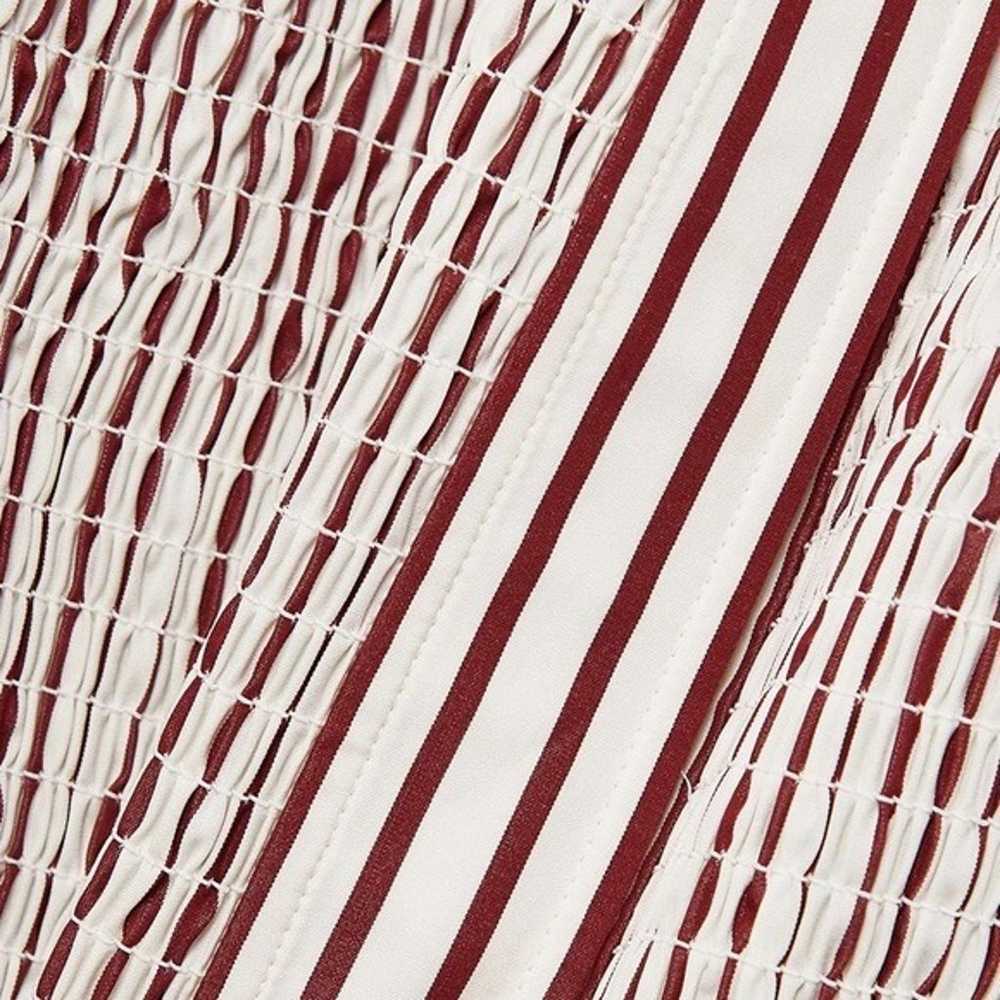 EUC ALEXANDER WANG Smocked striped cotton-poplin … - image 3