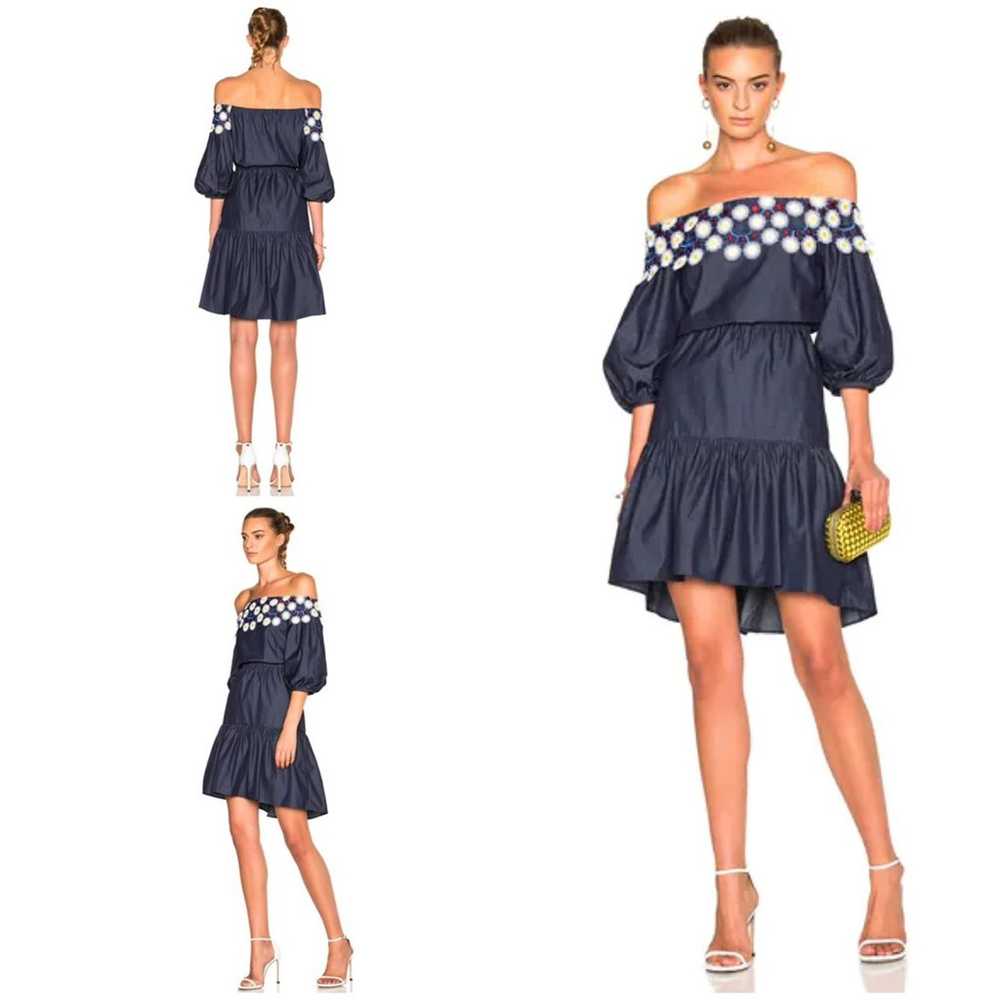 PETER PILOTTO Crochet Floral Indigo Cotton Lace P… - image 1