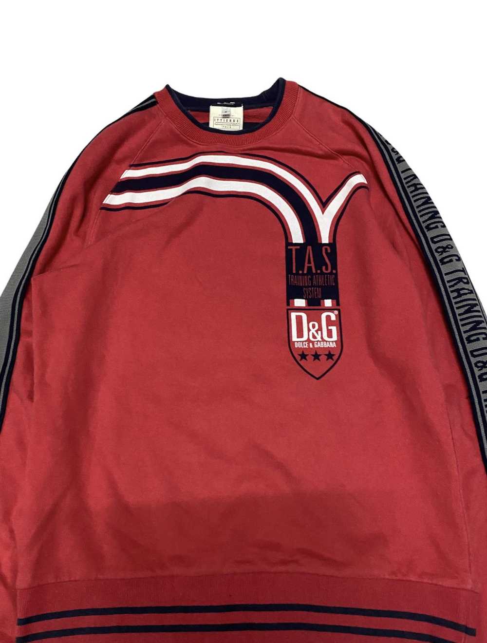 Dolce & Gabbana DG side tape logo red sweatshirt - image 2