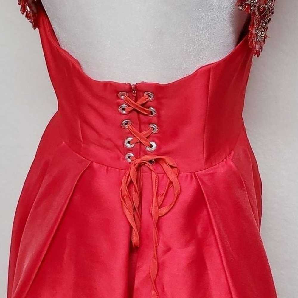 Tony Bowls Garnet Red Jeweled Beaded Layered Trai… - image 11