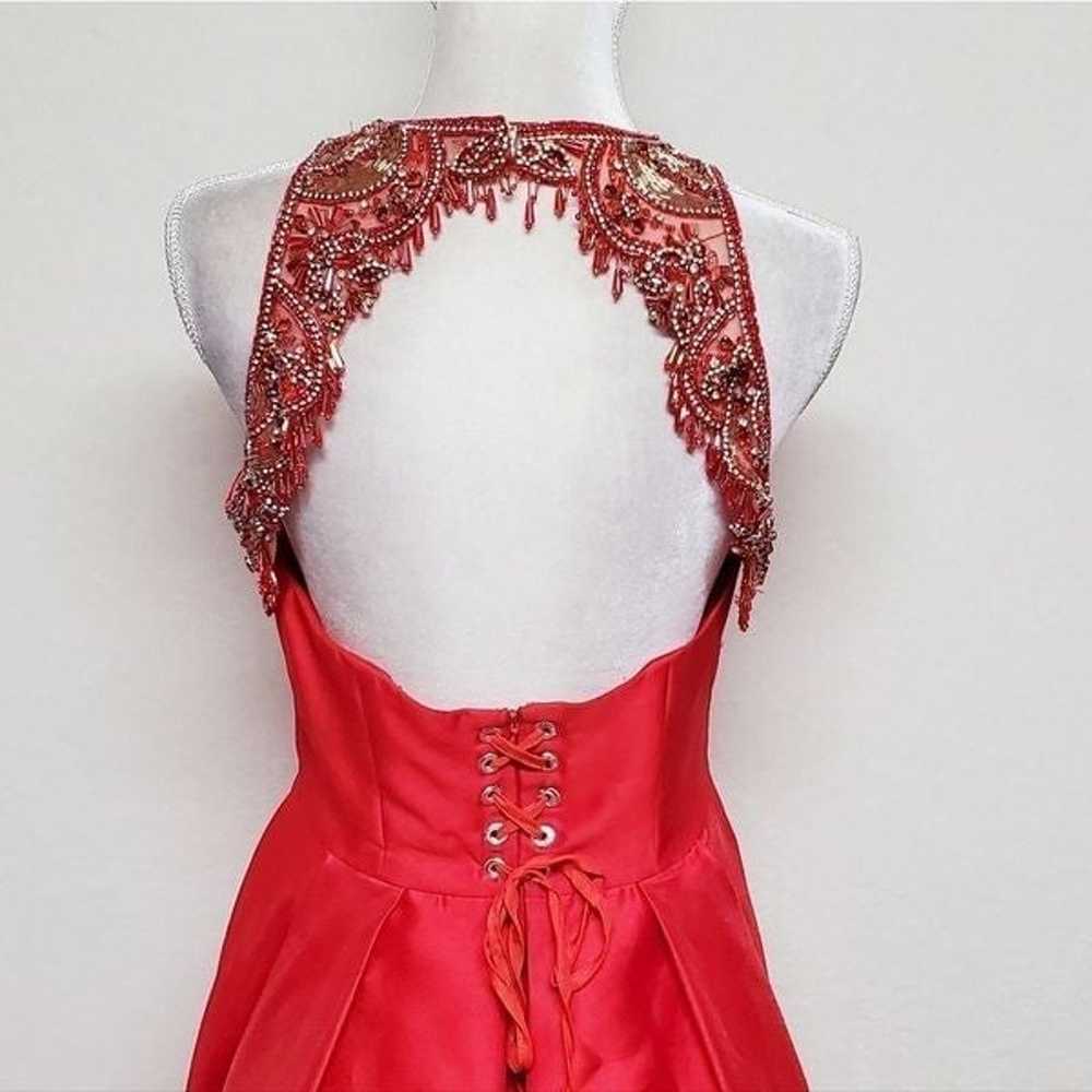 Tony Bowls Garnet Red Jeweled Beaded Layered Trai… - image 8