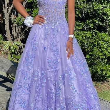 Purple corset Prom Dress