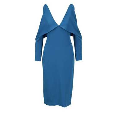 cushnie contessa teal blue cerulean 100% silk siz… - image 1