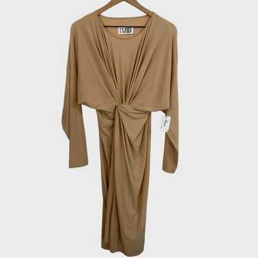 MM6 Maison Margiela Nude Stretchy Twist Front Midi