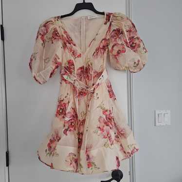 Floral puff sleeved Zimmermann dress - image 1