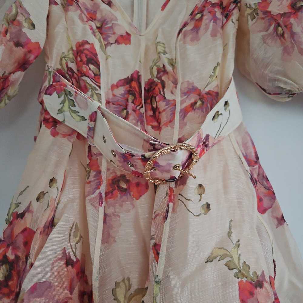 Floral puff sleeved Zimmermann dress - image 2