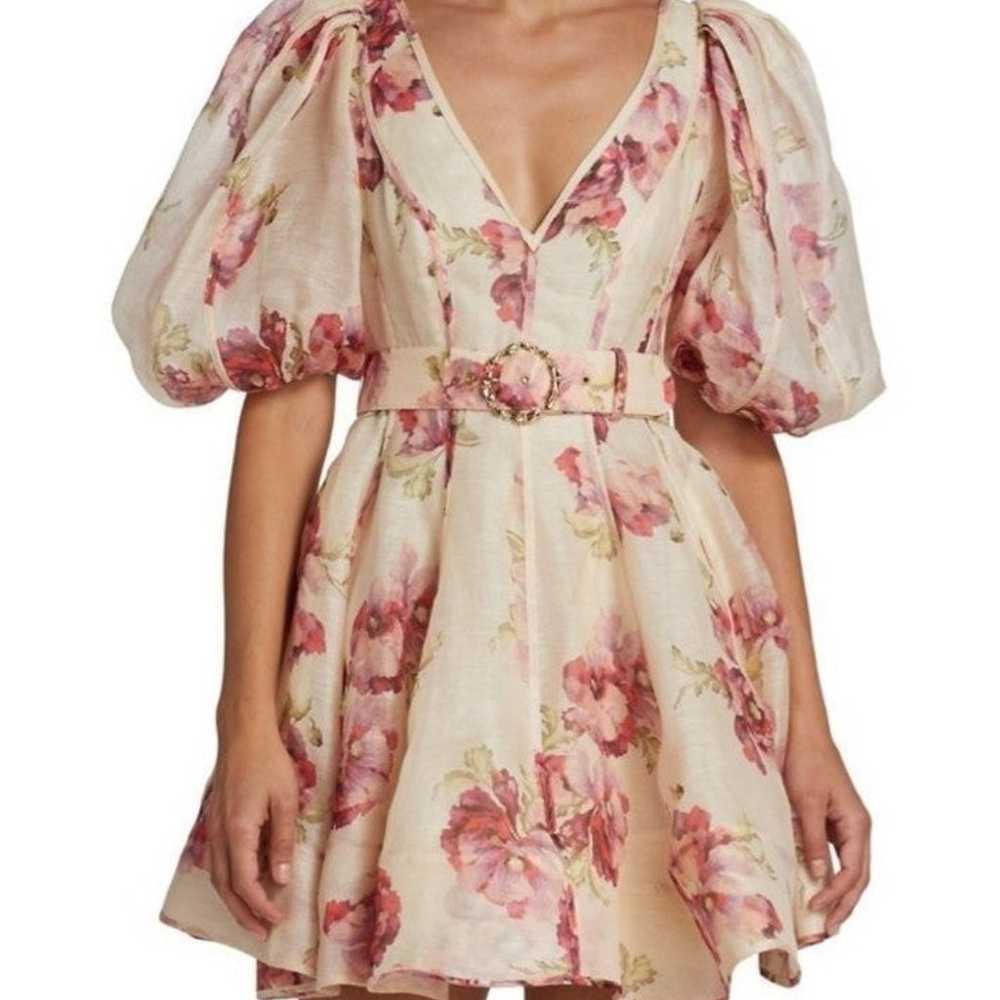 Floral puff sleeved Zimmermann dress - image 7