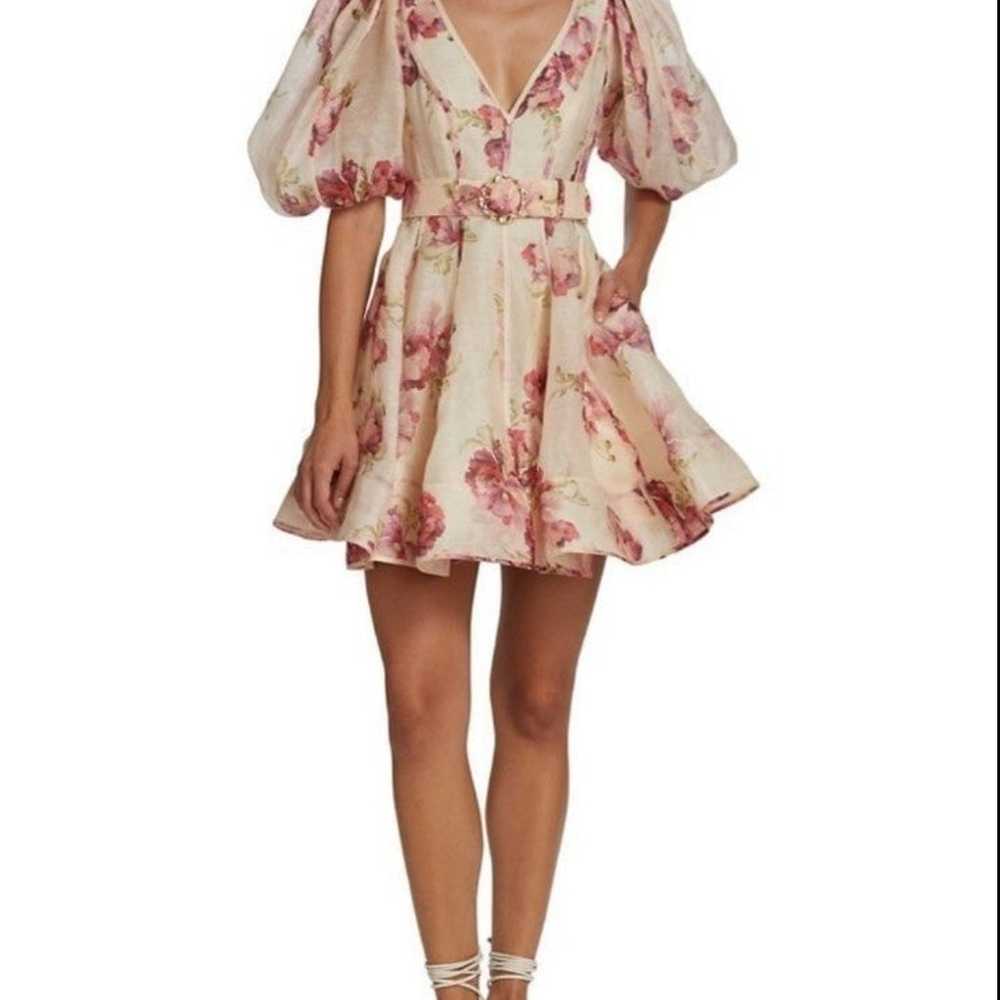 Floral puff sleeved Zimmermann dress - image 8