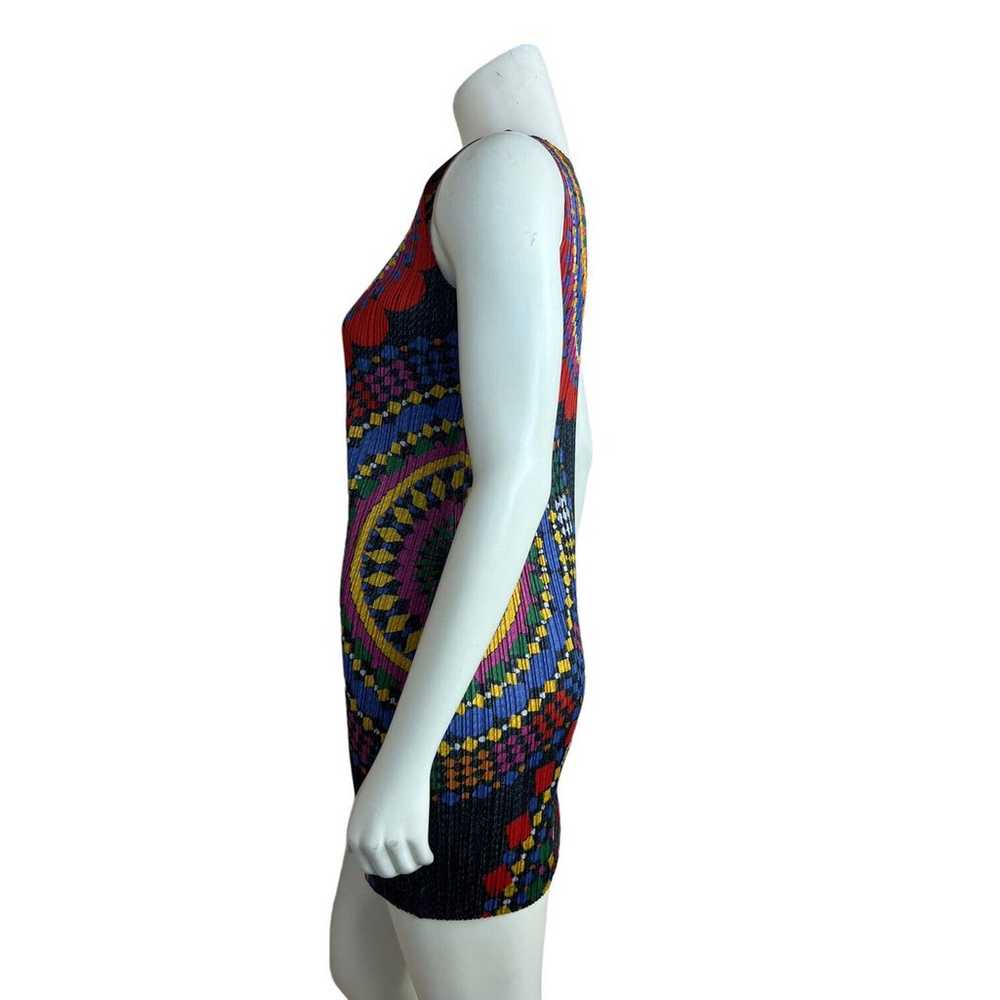 Rare PLEATS PLEASE Issey Miyake Dress 3 Colorful … - image 3