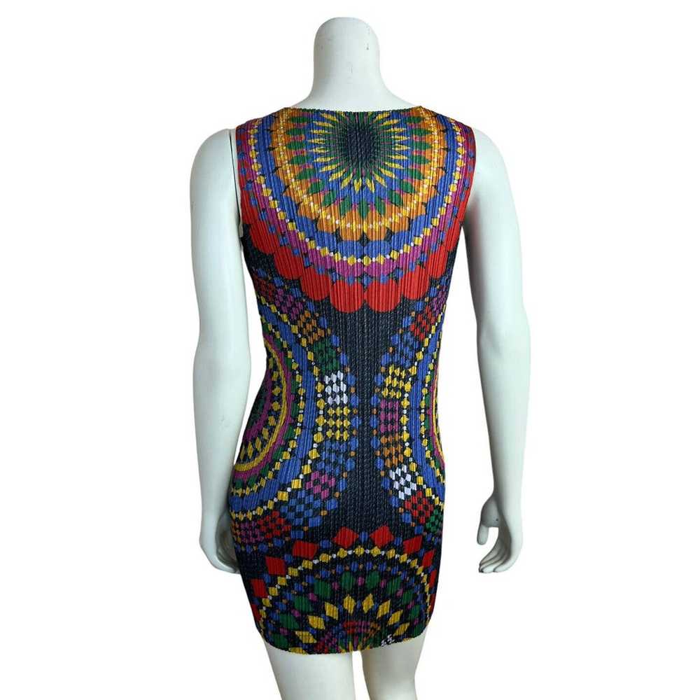 Rare PLEATS PLEASE Issey Miyake Dress 3 Colorful … - image 4