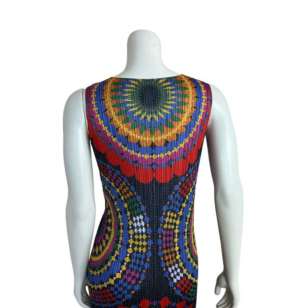 Rare PLEATS PLEASE Issey Miyake Dress 3 Colorful … - image 7