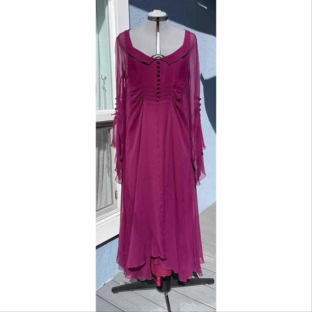 Vintage Karl Lagerfeld Silk Chiffon Gown Maxi Dre… - image 10