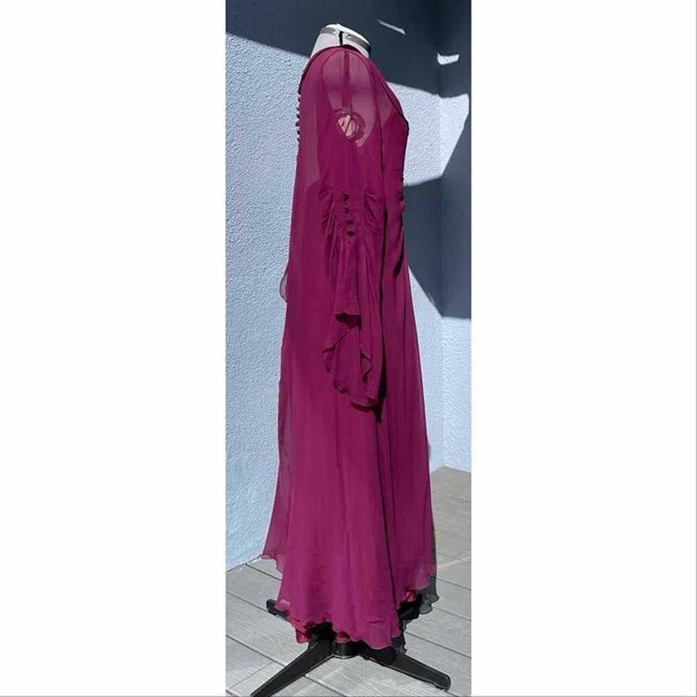 Vintage Karl Lagerfeld Silk Chiffon Gown Maxi Dre… - image 4