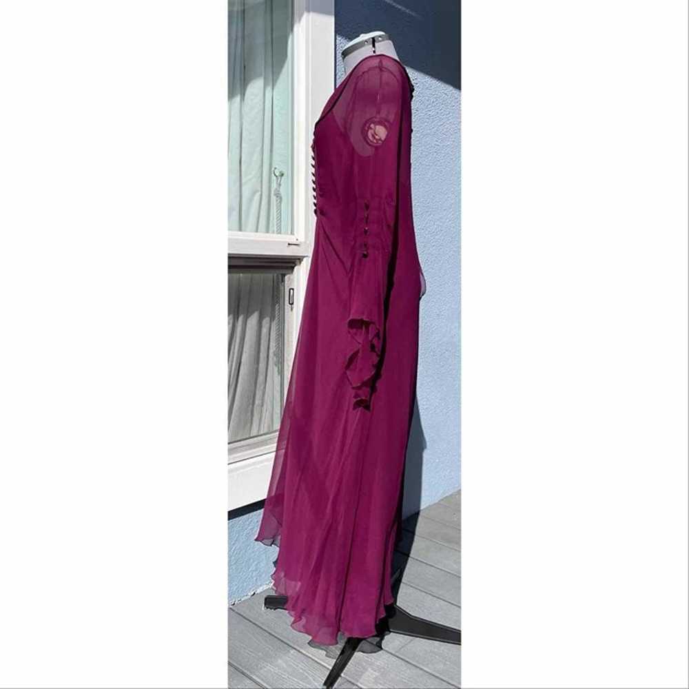 Vintage Karl Lagerfeld Silk Chiffon Gown Maxi Dre… - image 5