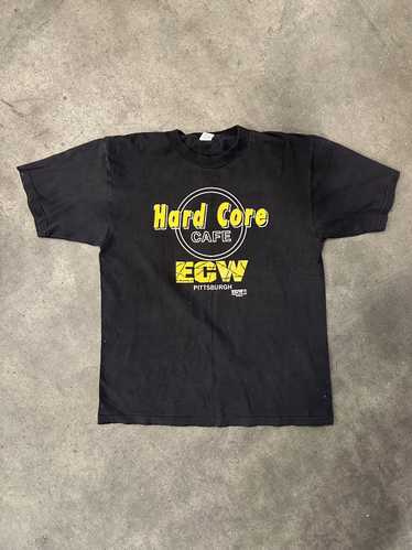 Vintage 90s cheapest HARD CORE CAFE Philadelphia ECW Paul Heyman Pledge T Shirt XL wwe